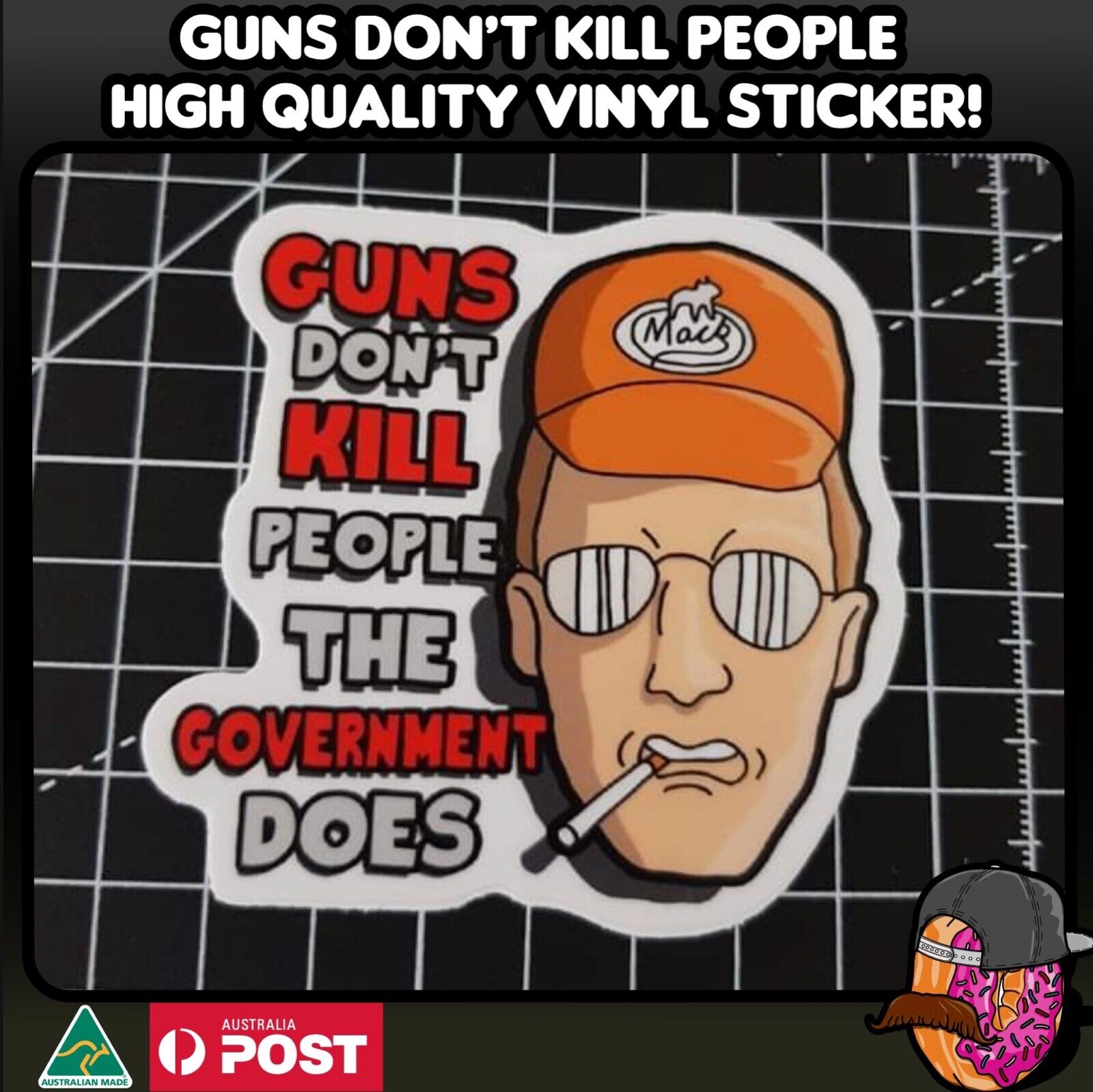 Guns don\'t kill people Vinyl Sticker