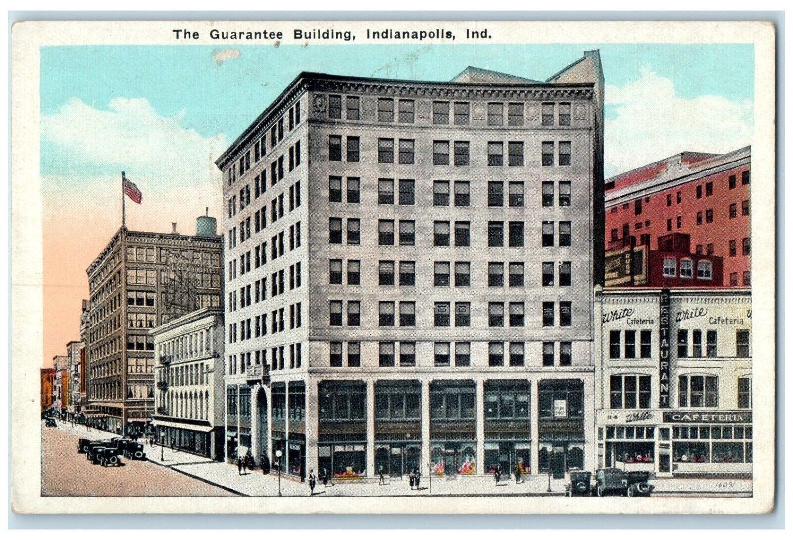 c1920 Exterior View Guarantee Building Indianapolis Indiana IN Vintage Postcard