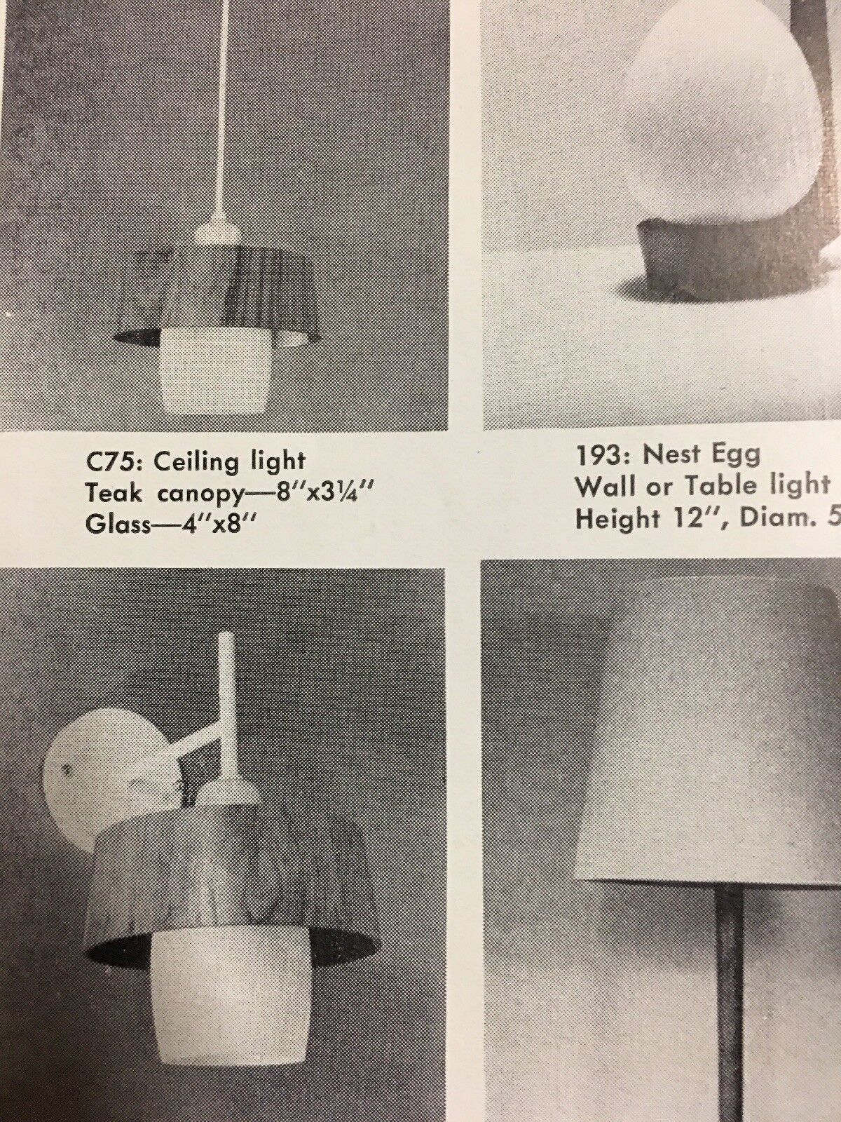 1962 Scandinavian Design Teak Lighting Accessories Koch & Lowy Vintage Ad