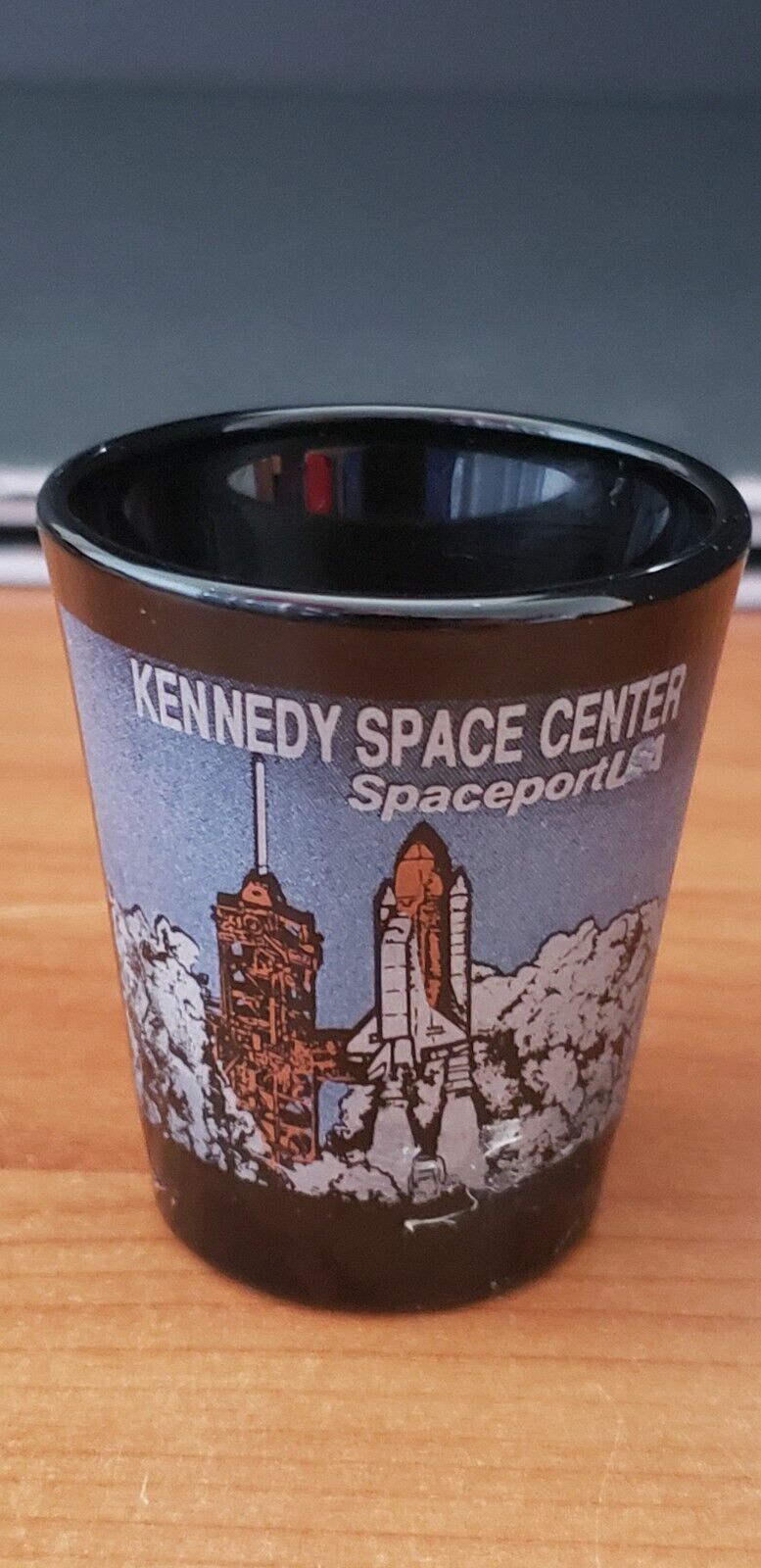 Kennedy Space Center Shot Glass NASA Black