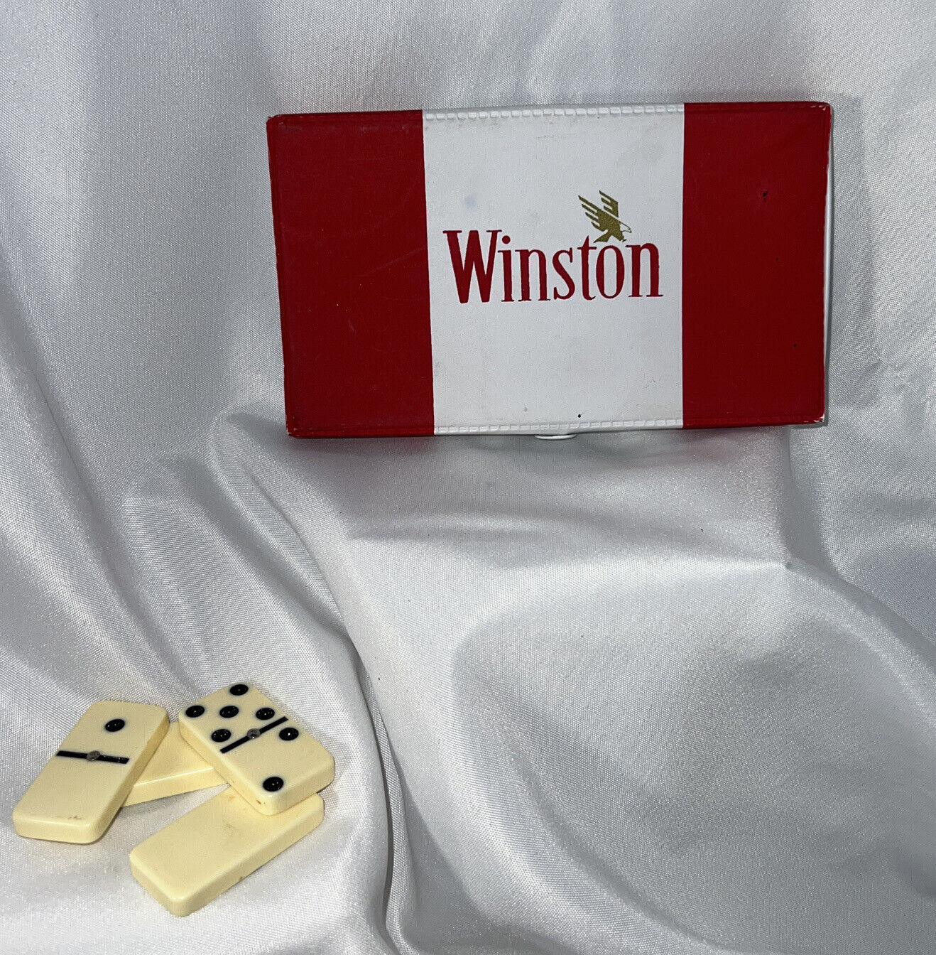 Vintage Collectible Winston Cigarettes Dominos Game Set