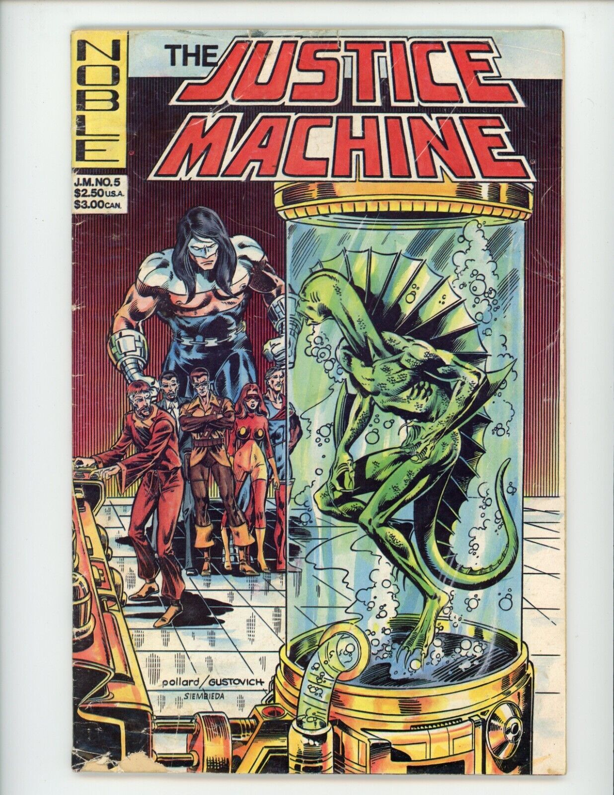 Justice Machine #5 Comic Book 1983 VG- Bill Loebs Keith Pollard Noble Comics