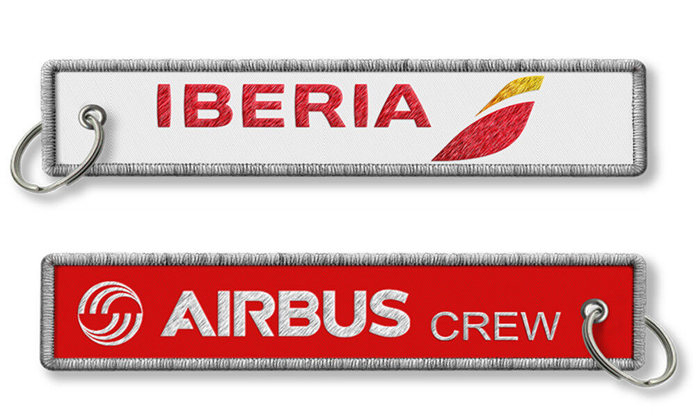 Iberia-Airbus Embroidered Keyring