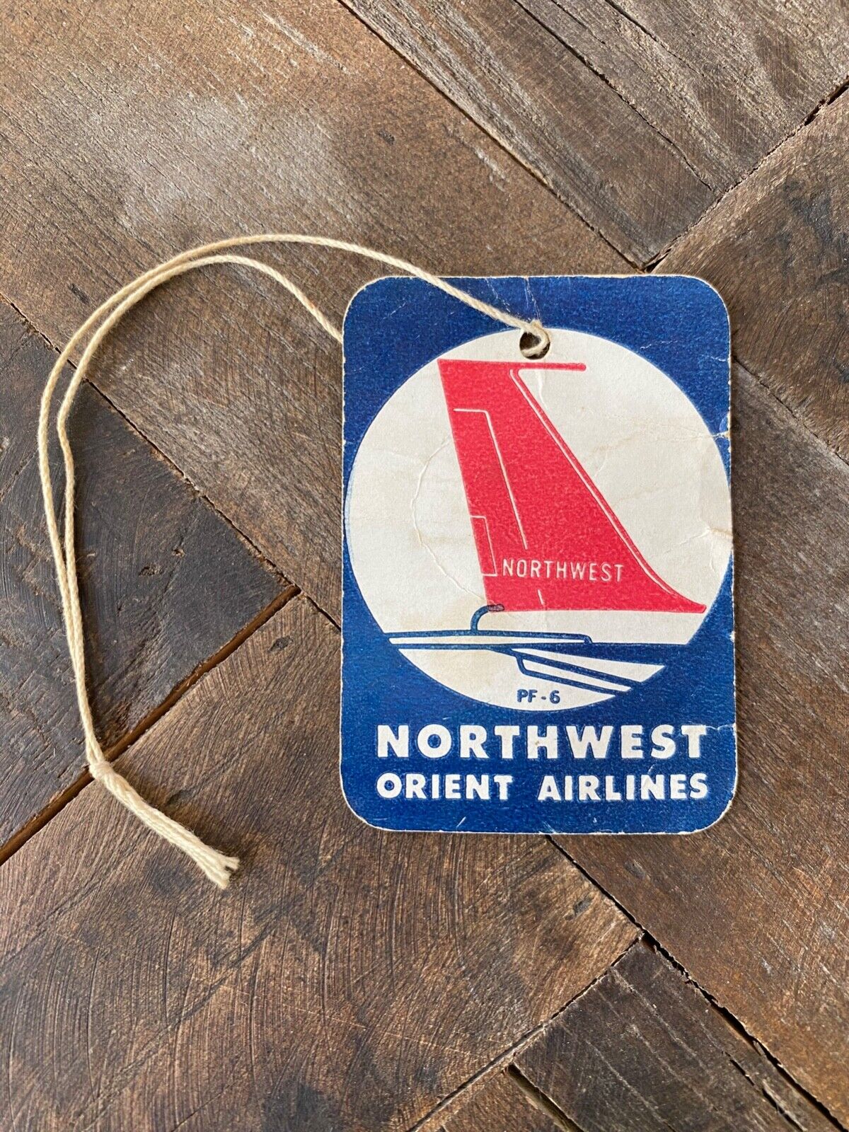Vintage Northwest Orient Airlines Luggage Tag