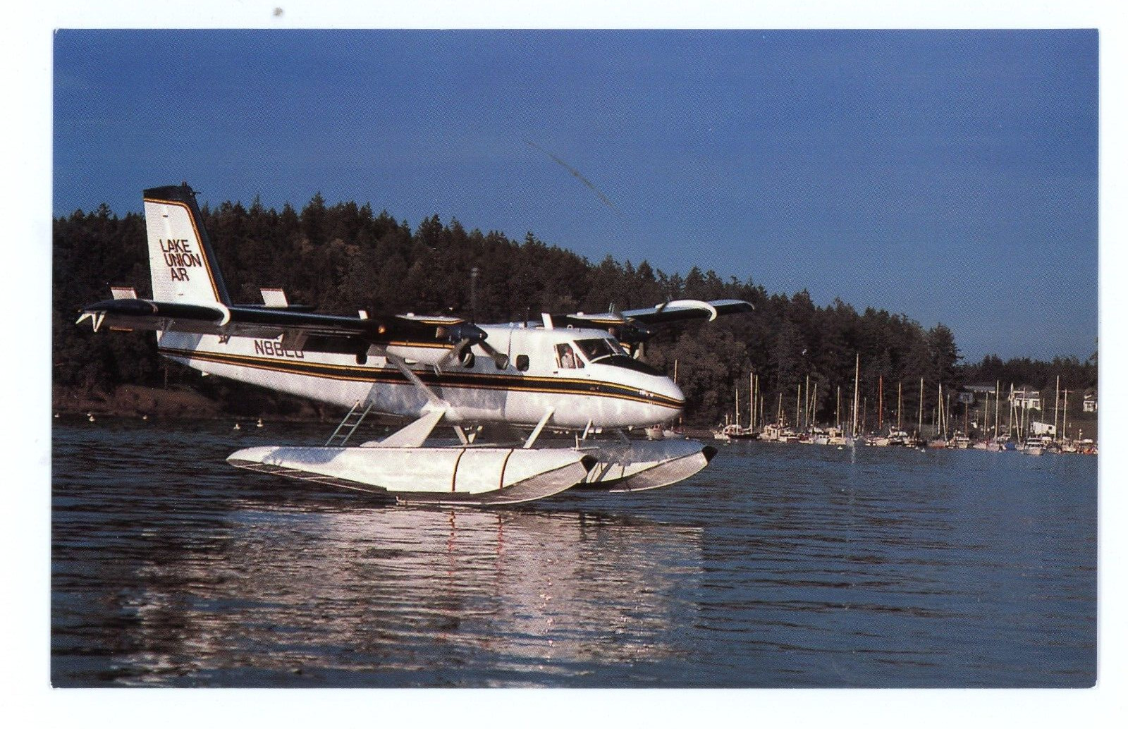 Lake Union Air deHavilland Twin Otter DHC-6-300 Series Airline Vintage Postcard