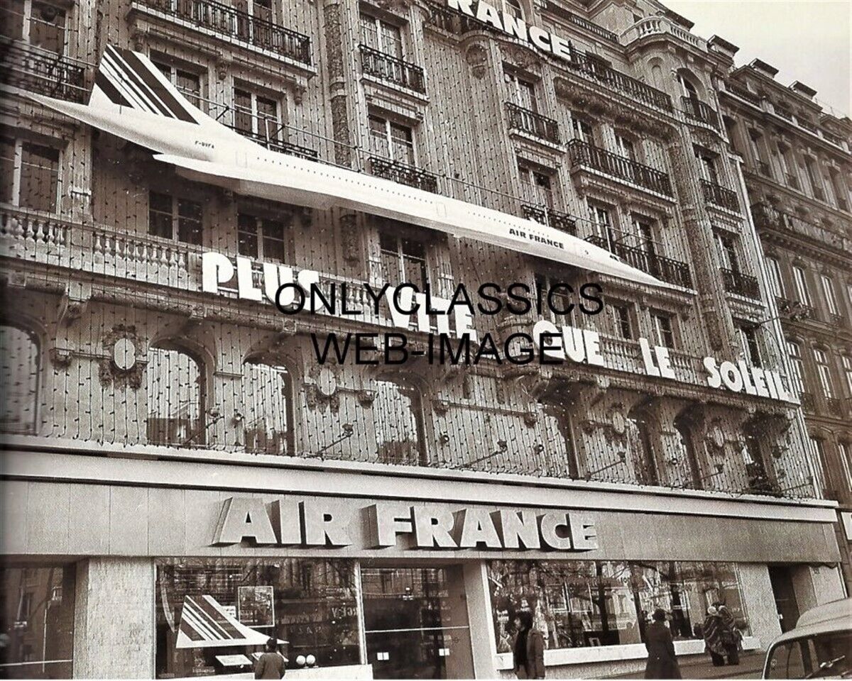 AIR FRANCE CONCORDE BUILDING HEADQUARTERS ADVERTISING PHOTO SUPERSONIC AIRPLANE