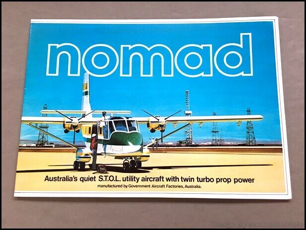 1978 1979 Nomad 22B Vintage Australia Airplane Aircraft Brochure Catalog