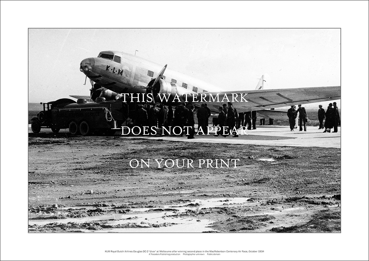 KLM Douglas DC-2 A2 Art Print – Centenary Air Race 1934 – 59 x 42 cm Poster