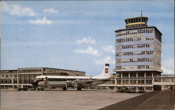Greater Manchester England 1967 Manchester View of Airport Chrome Postcard