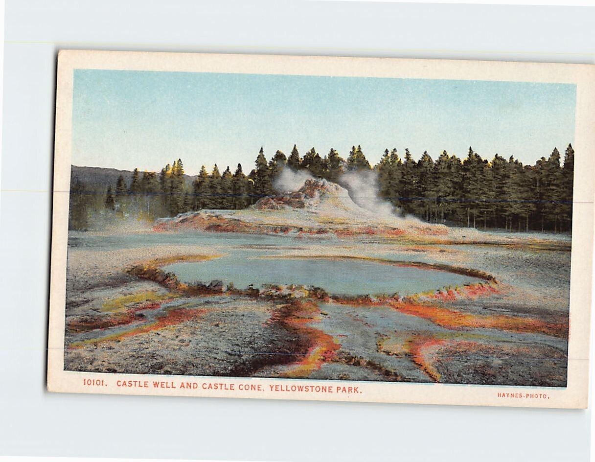 Postcard Mammoth Hot Springs Terraces Yellowstone National Park Wyoming USA