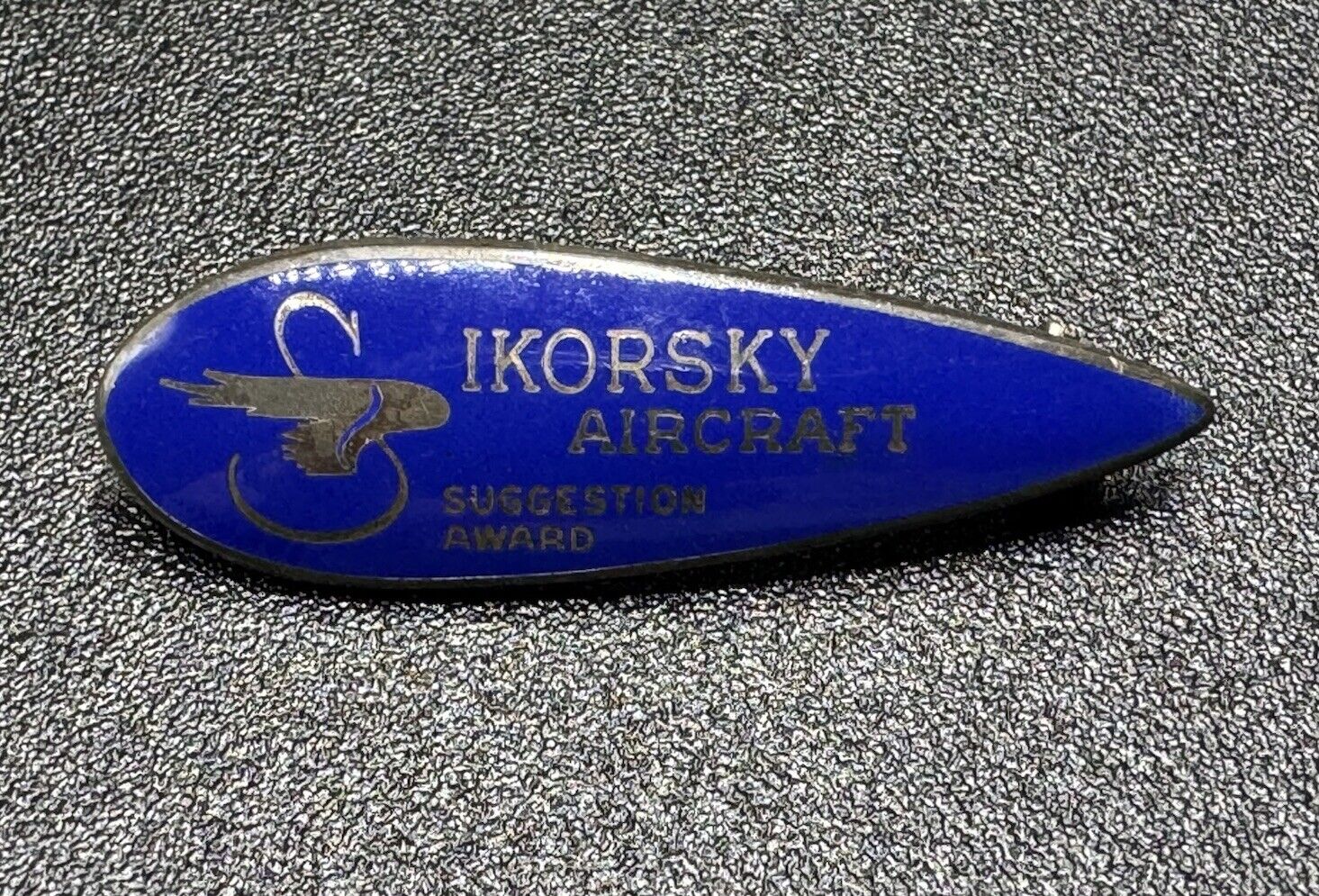Vintage  Sikorsky  Aircraft Employee Suggestion Award Pin RARE- Sterling
