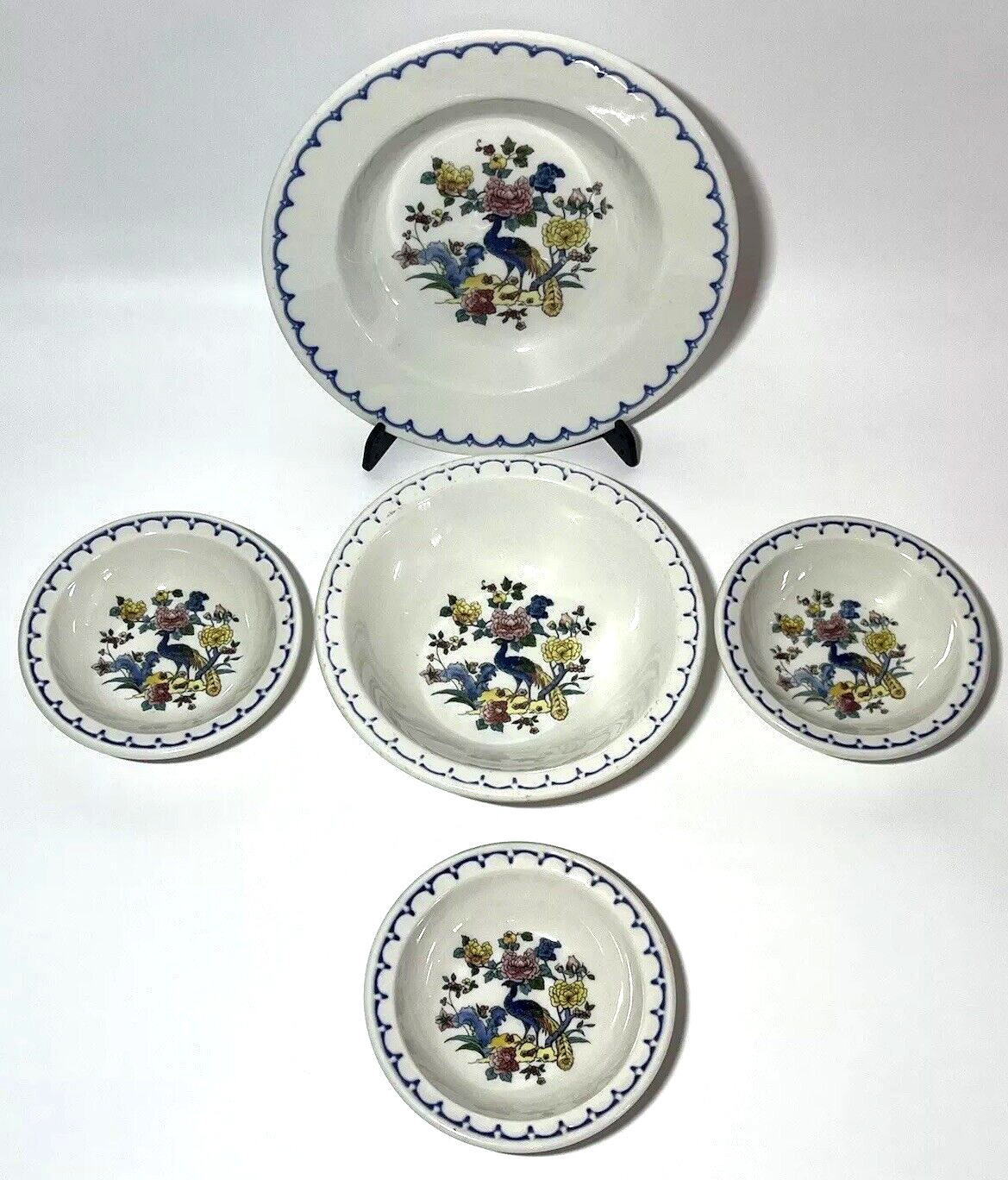 Rare Syracuse Peacock pattern bowls Milwaukee Railroad CMSTP&P china \'40 ‘42 ‘53
