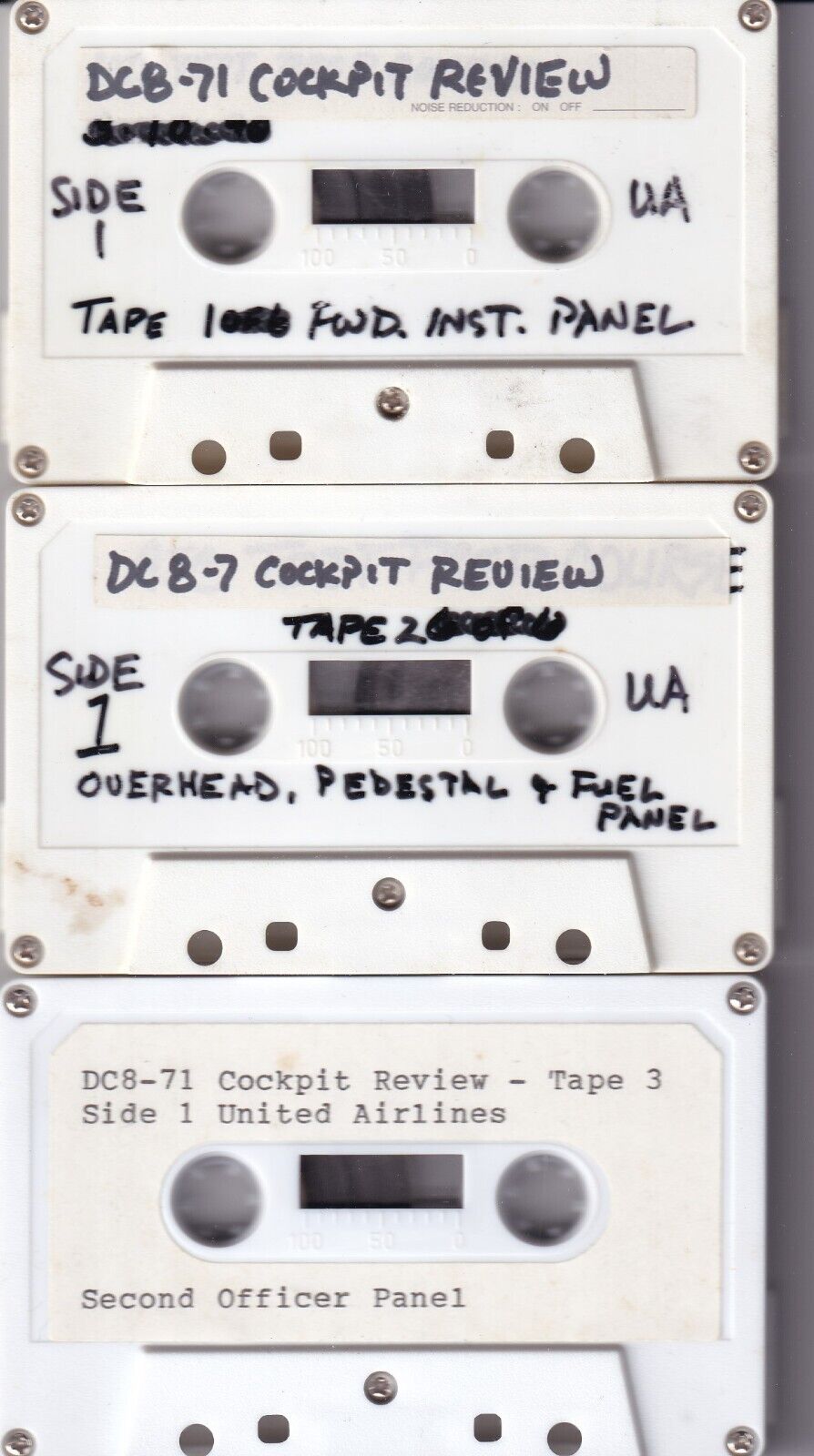 DC8-71 Cockpit Review cassettes