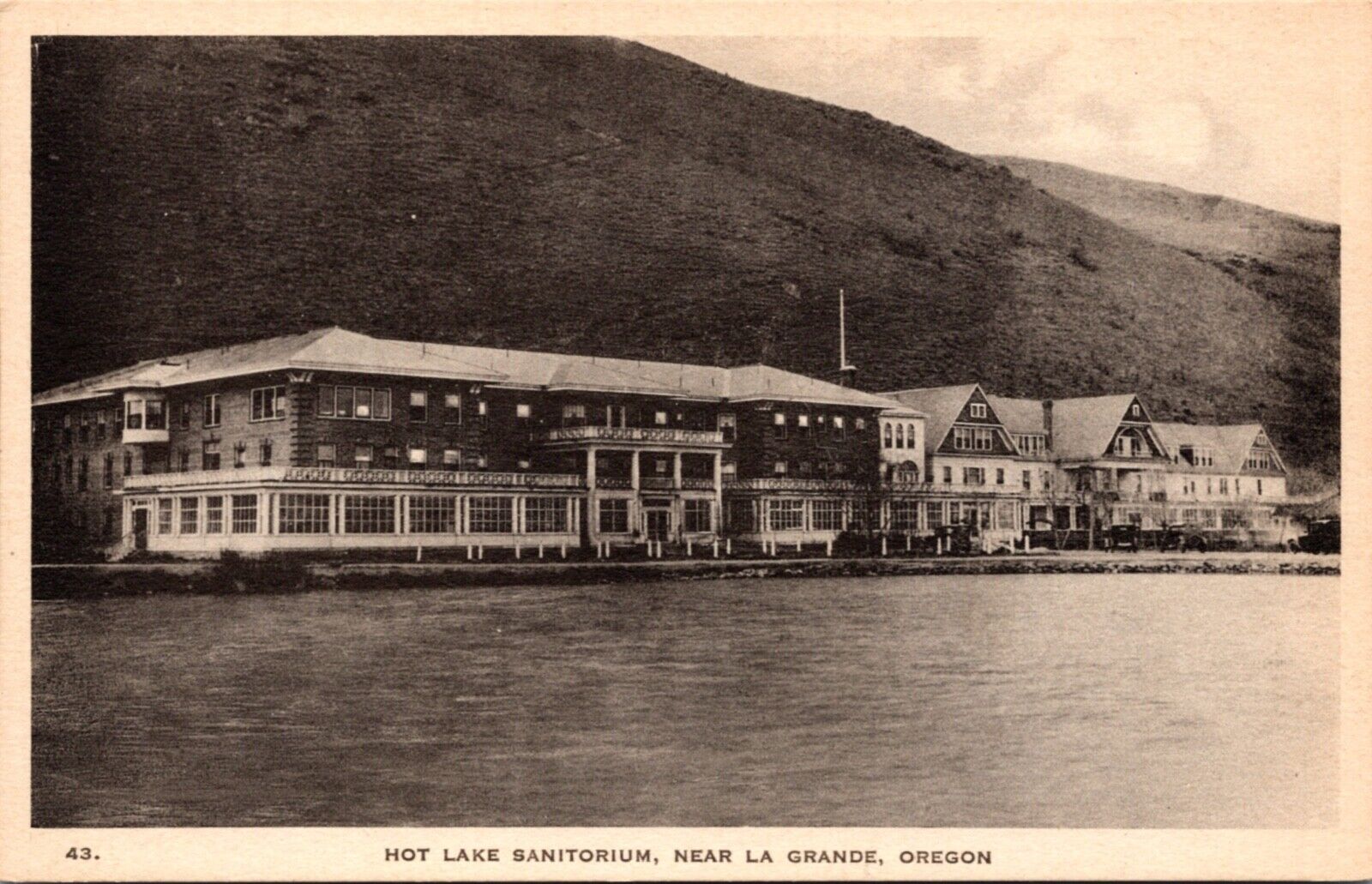 Postcard Hot Lake Sanatorium near La Grande, Oregon