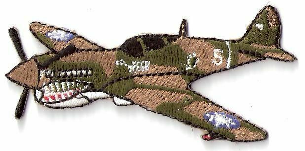 Flying Tigers Warhawk Patch Embroidered P-40 WWII Fighter Plane Iron on Sew on