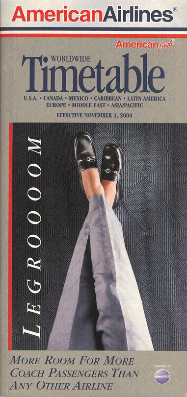 American Airlines system timetable 11/1/00 [308AA] Buy 4+ save 25%