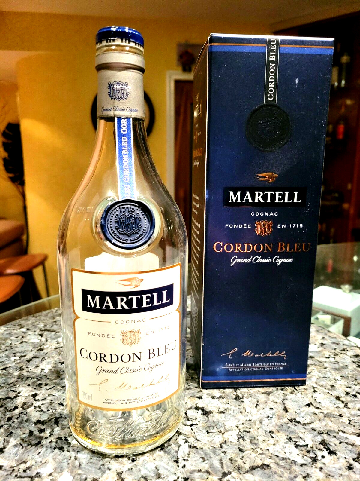 Martell Cordon Bleu XO cognac (Empty Bottle and box)