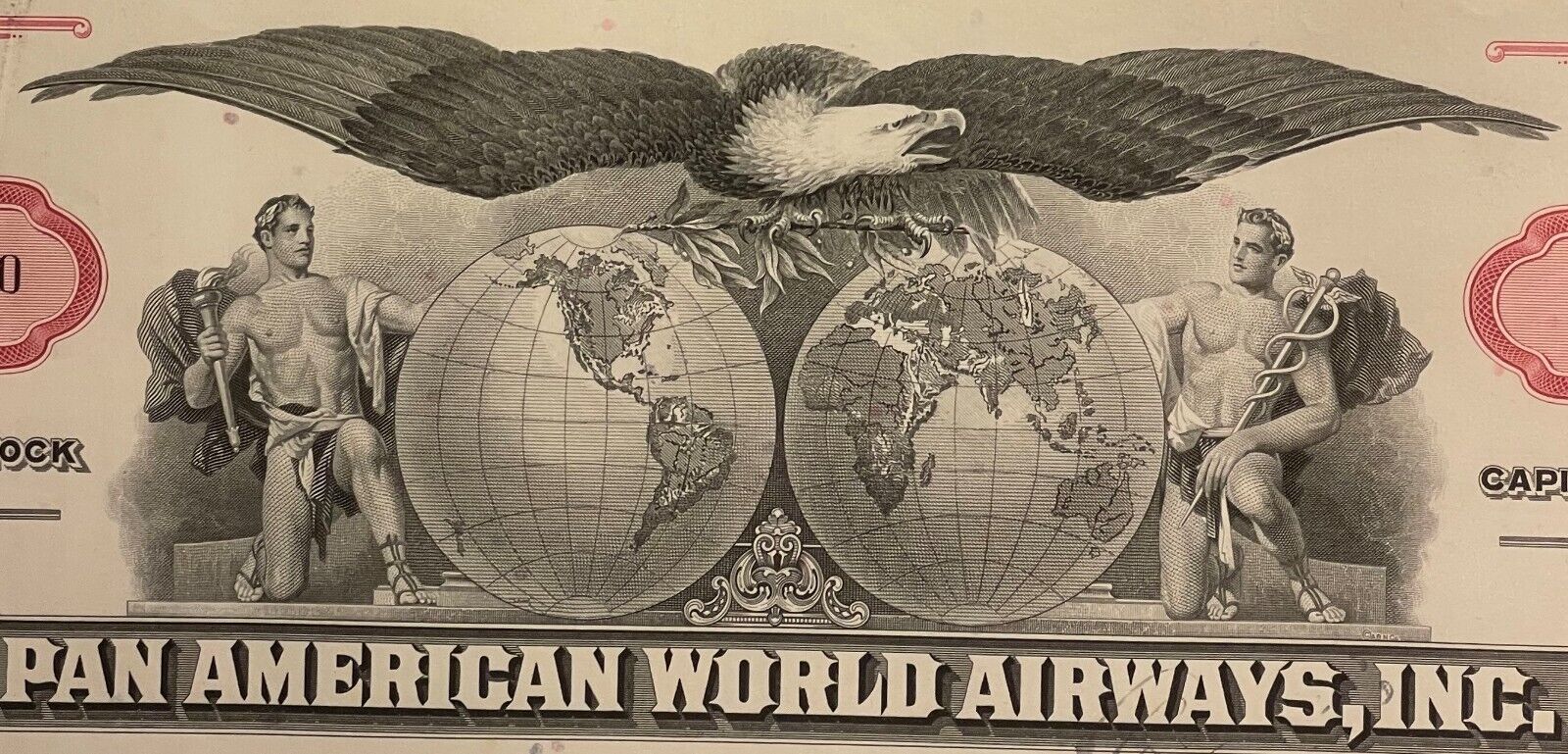 Vintage Pan Am American World Airways Stock Certificate 1960s American Icon RIP