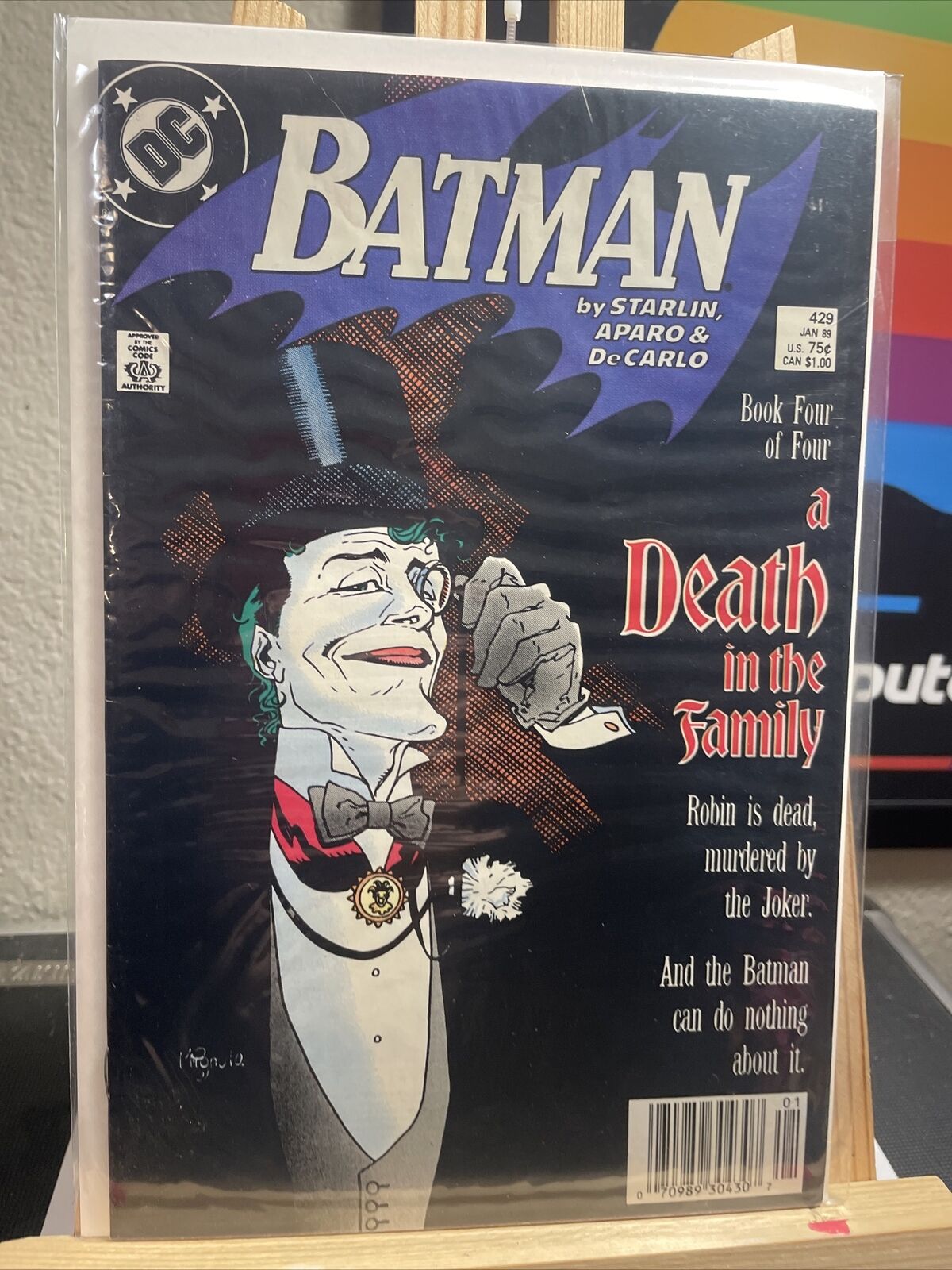 Batman #429 Newsstand Mike Mignola Joker Cover Death In The Family DC Comics