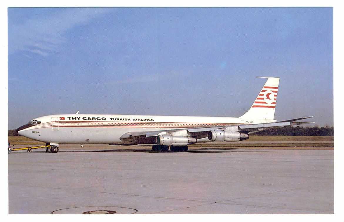 THY Turkish Cargo Airlines Boeing B-707-321C Postcard