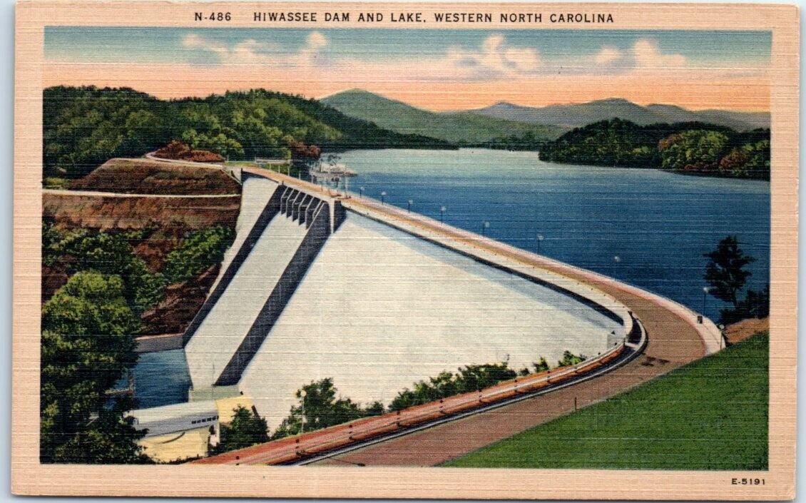 Postcard - Hiwassee Dam and Lake, Western North Carolina, USA