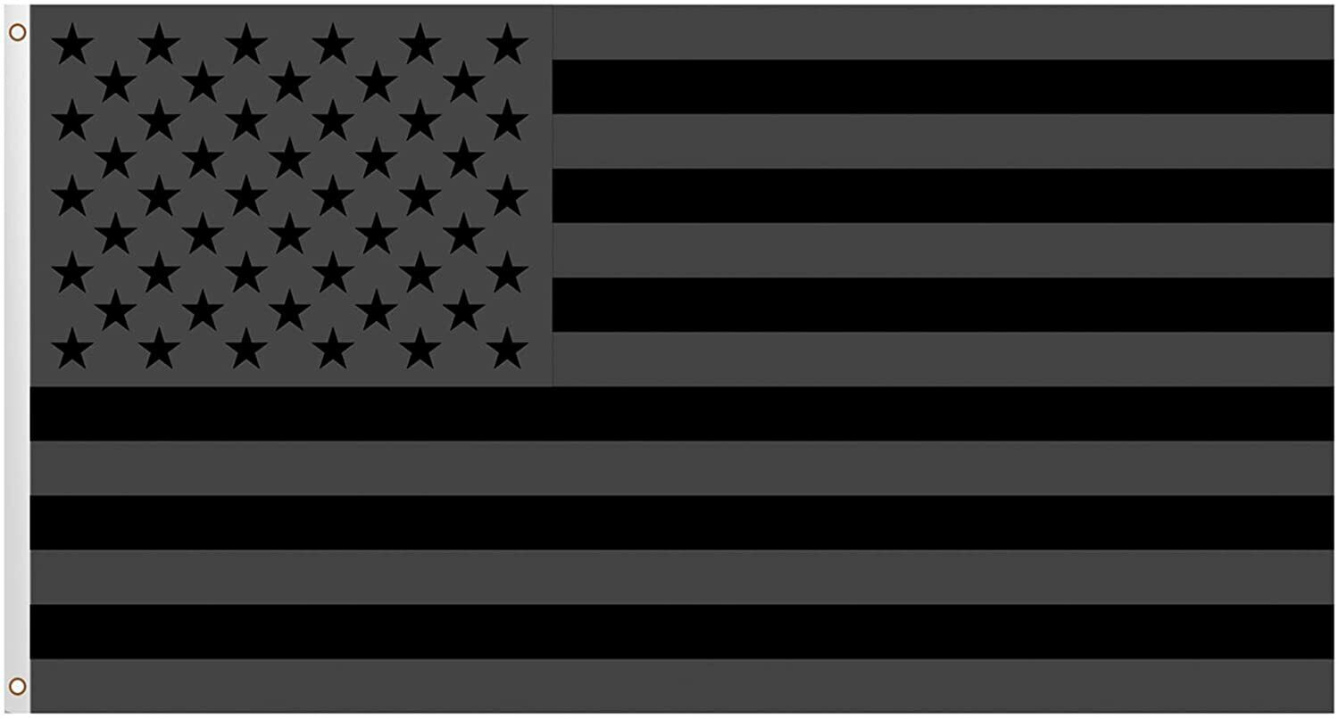 Black American Flag Dozen US Black Flags Tactical USA Blackout 3x5FT
