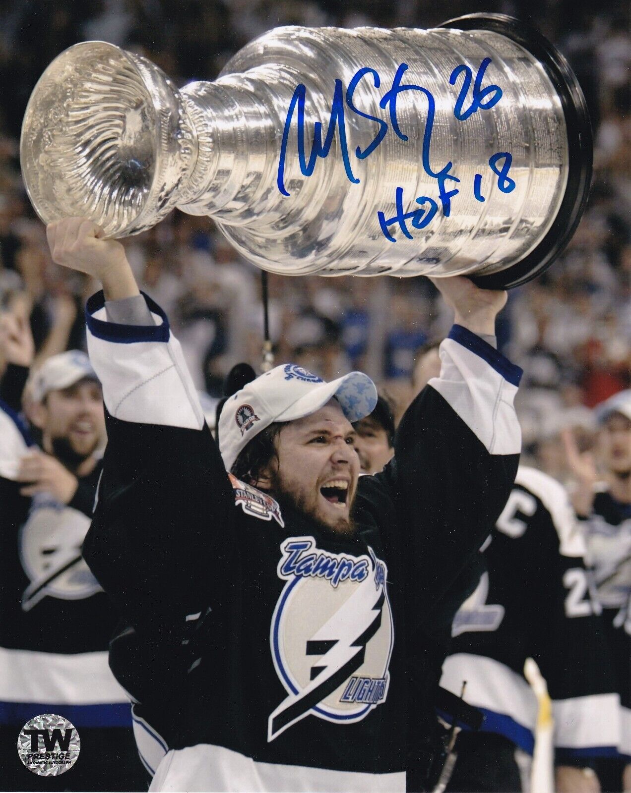 MARTIN ST-LOUIS Autographed Photo (8 x 10) - Stanley Cup Champ's - TW PRESTIGE