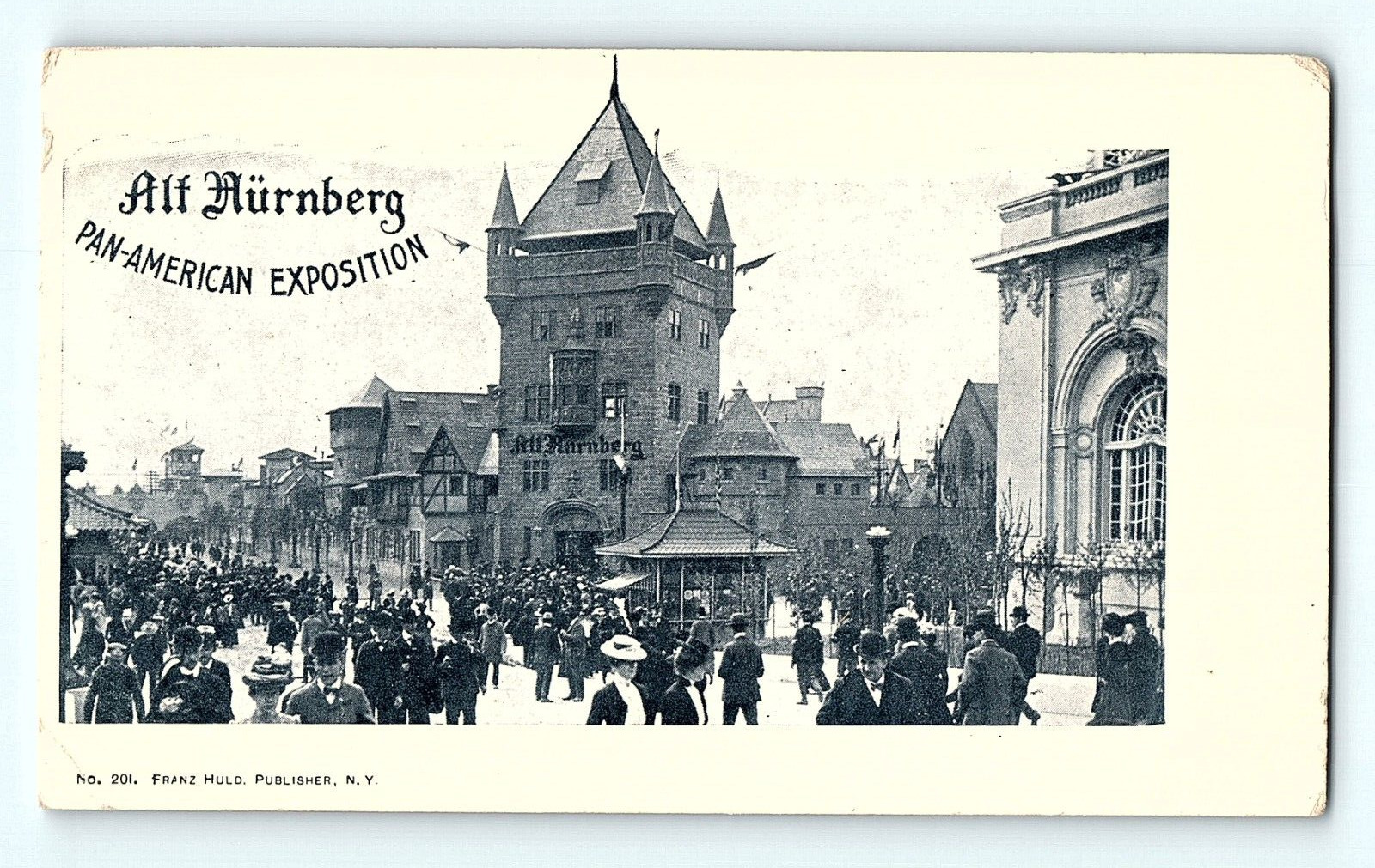 Hotel Alt Nurnberg Pan-American Exposition World's Fair Antique Postcard D5
