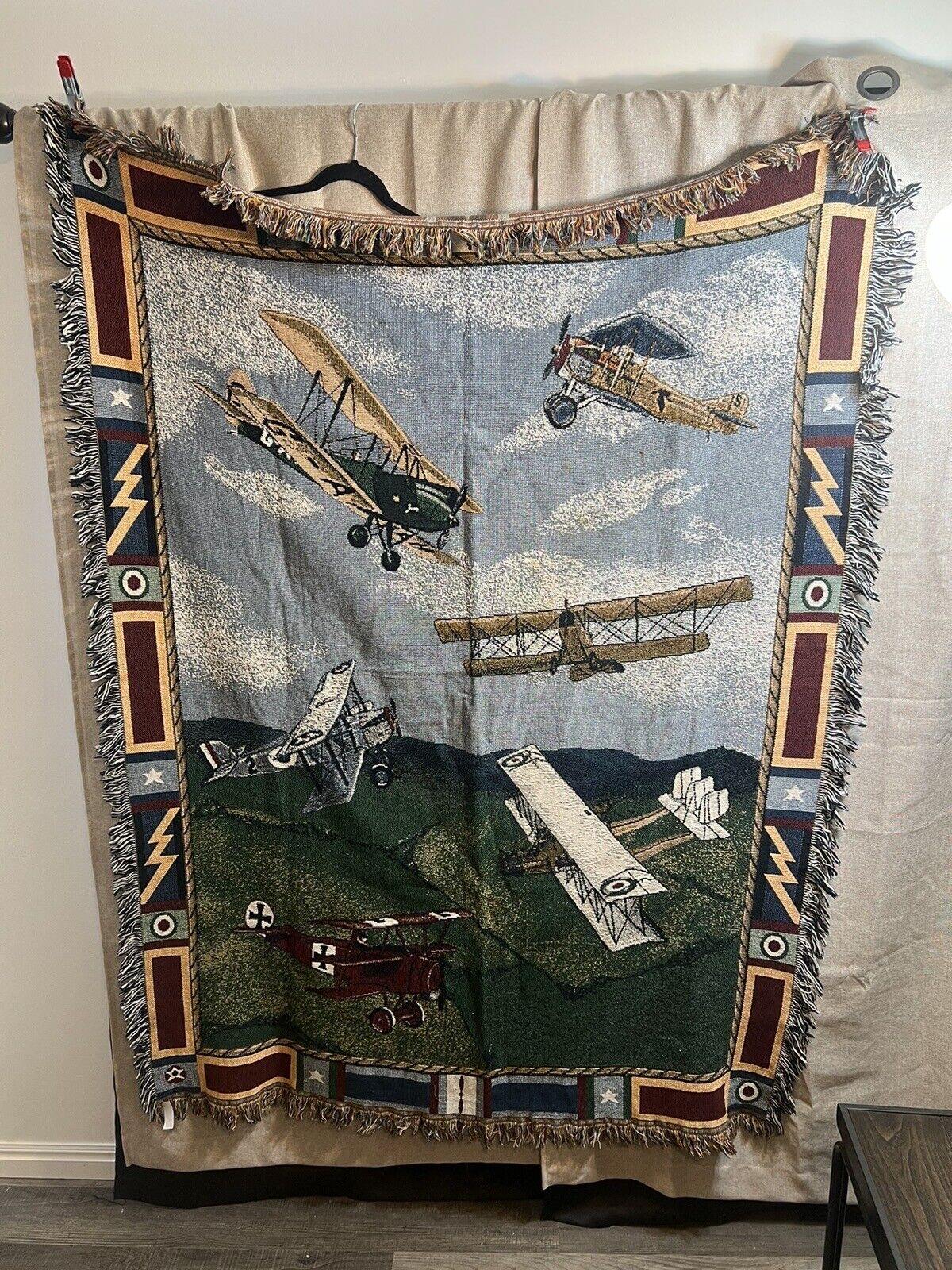 Antique Airplane Blanket 