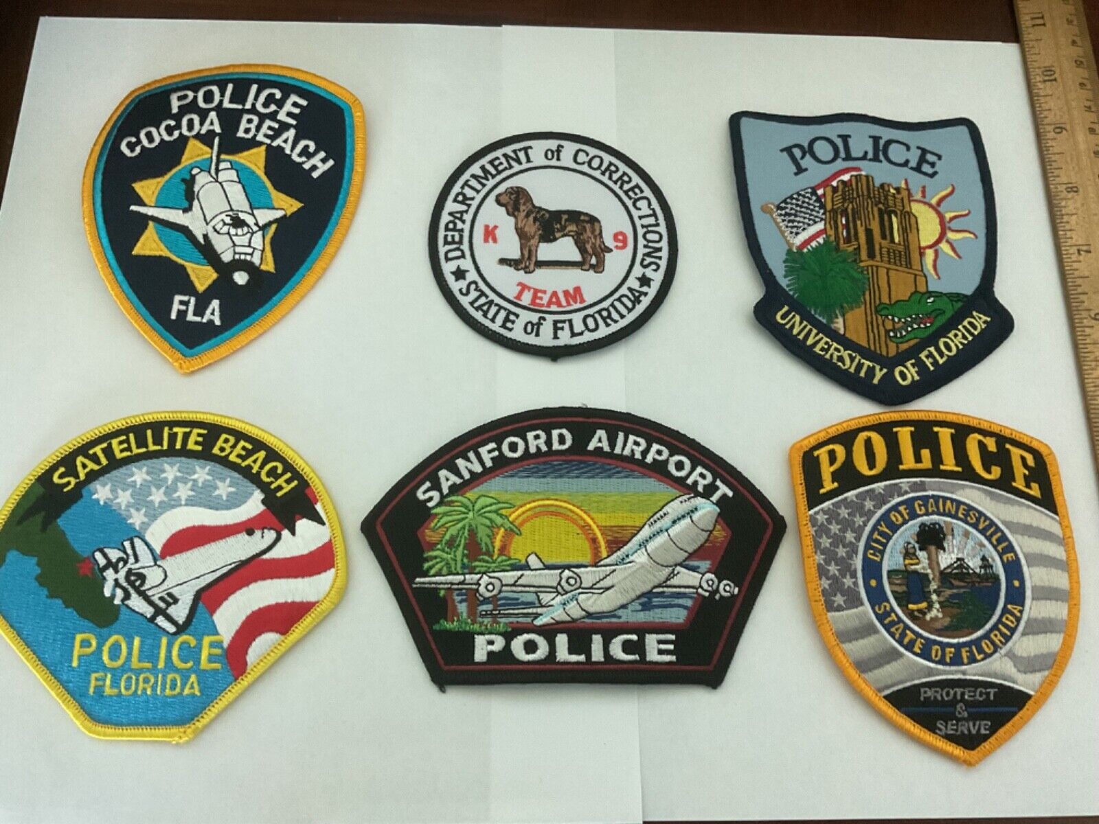 Florida Police LawEnforcement collectors embroidered patch set 6 pieces