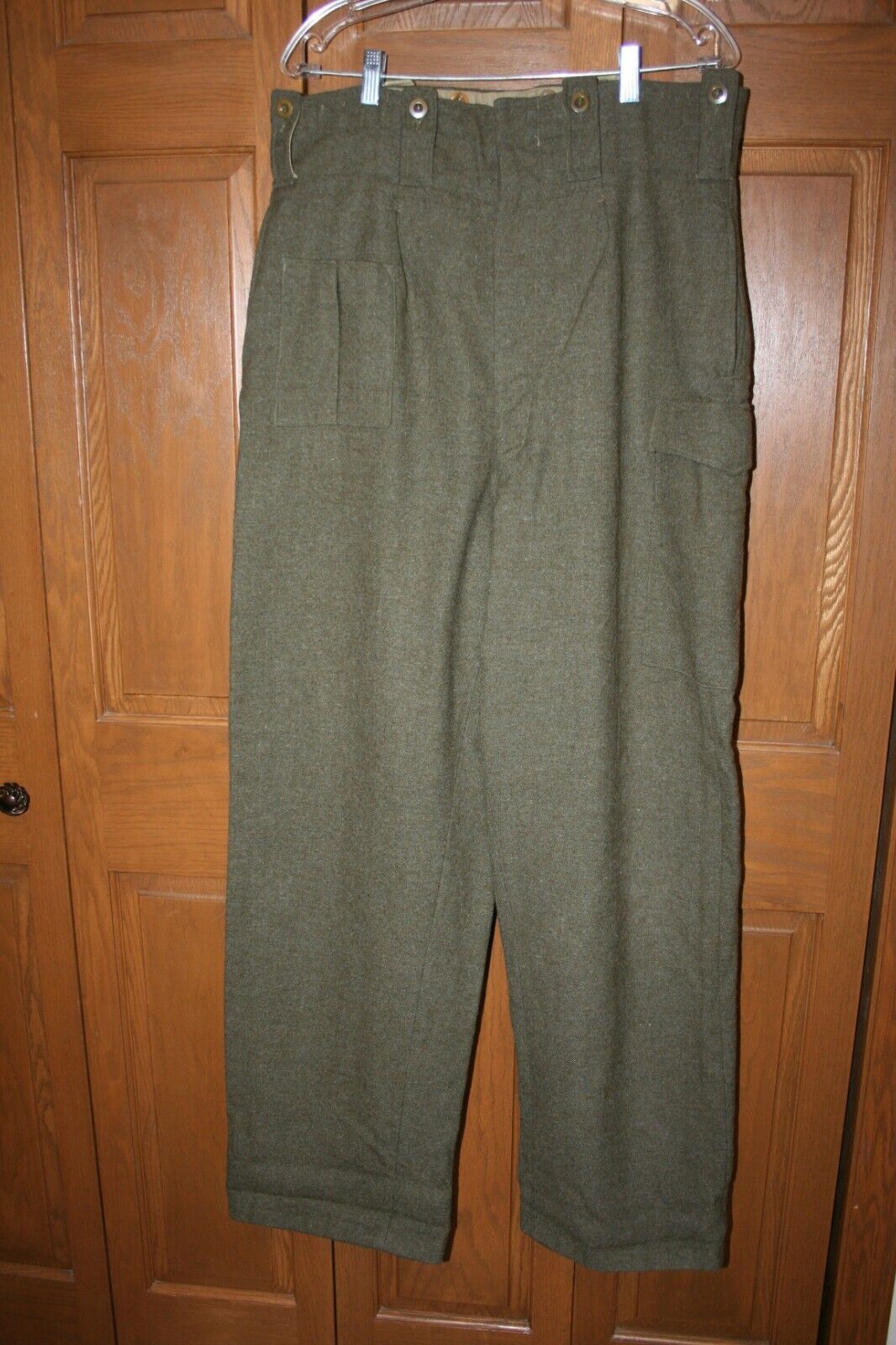 VTG 1954 Wool Military Pants PEERENBOOM Anderlecht 36x33 BELGIUM