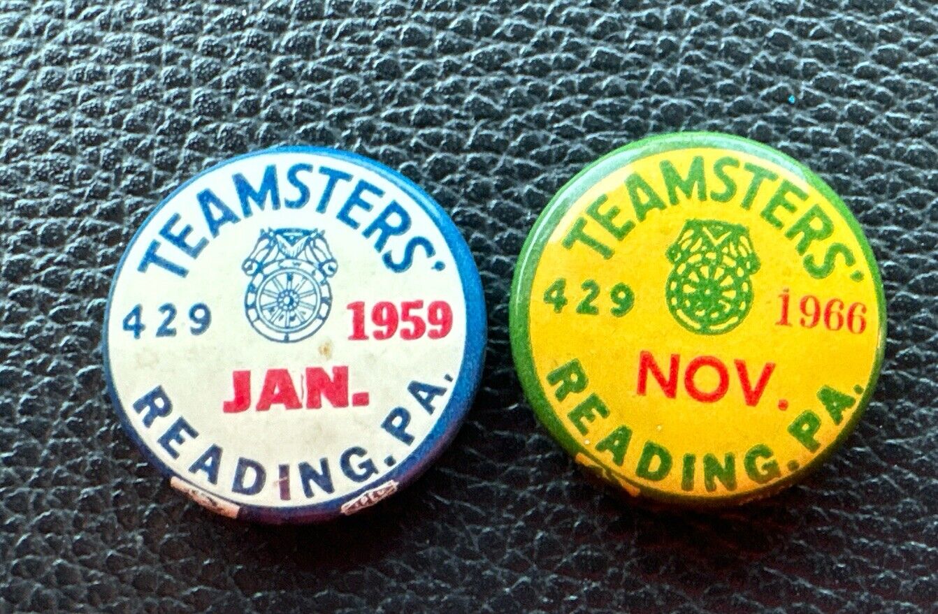 VINTAGE TEAMSTERS LOCAL 429 READING PA 1959 1966 PINS LAPEL HAT
