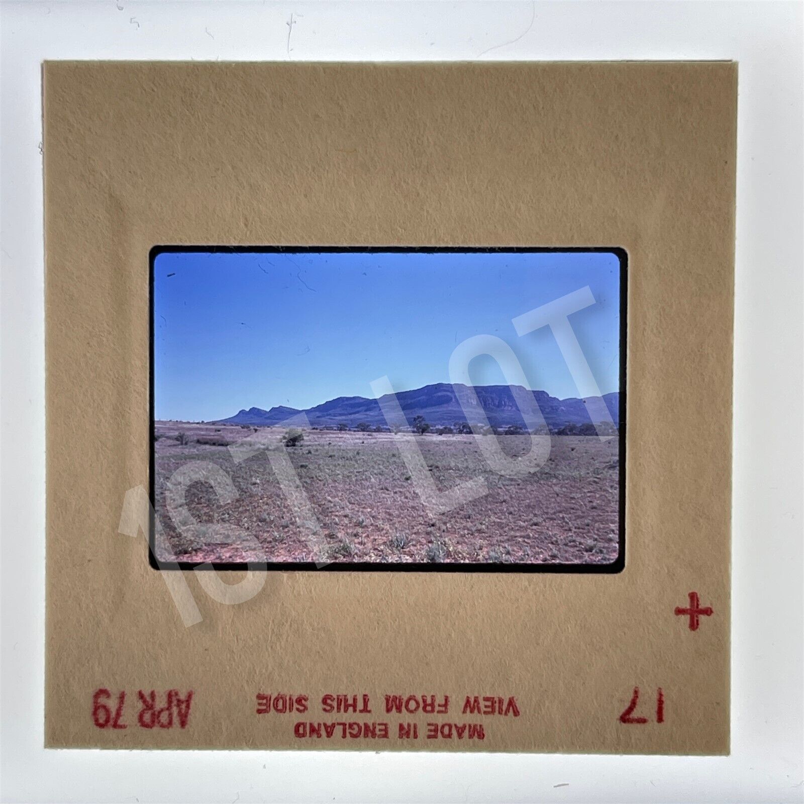 35mm Slide - Expansive Desert with Mountain Range - Classic American West