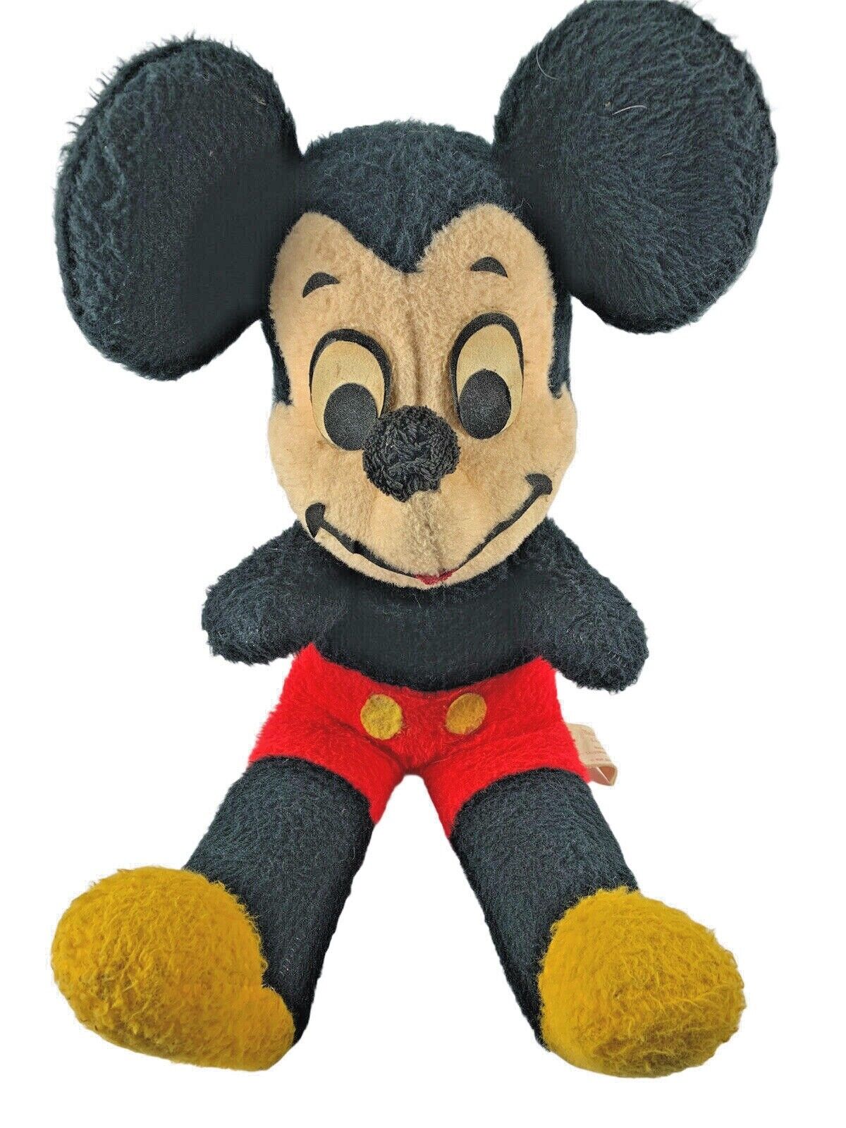 Vintage Mickey Mouse Stuffed Plush Doll Mid Century Steiff Era       