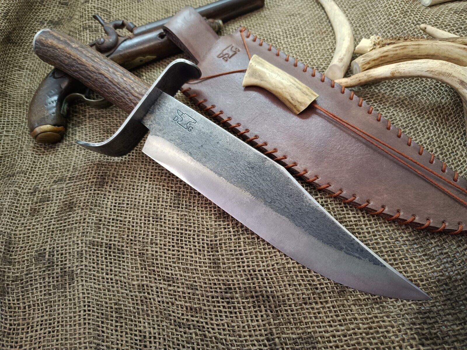 BIG GAUCHO KNIFE FORGED OLD WEST  BOWIE COWBOY FRONTIER RANGERS TEXAS HUNTER EDC