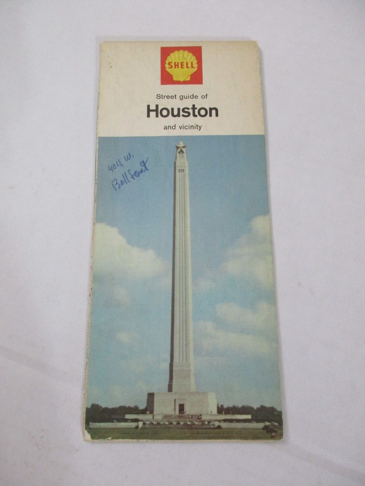 Vintage 1966 Shell Houston Texas Gas Station Travel Road Map~Box P1