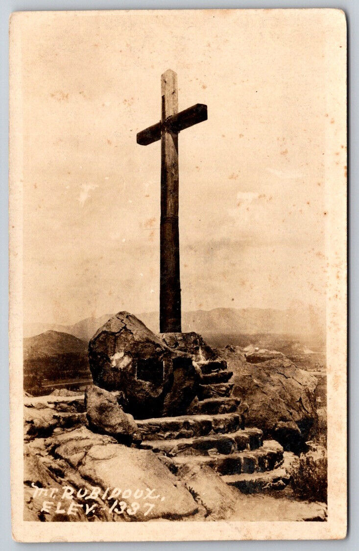 Mt Rubidoux 1920s Riverside California RPPC Real Photo Postcard