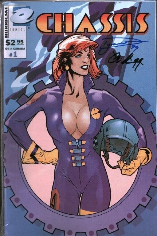 Hurricane Comics Chassis #1-3 Sealed Comic Book Pack 1998 Signed/Art Print