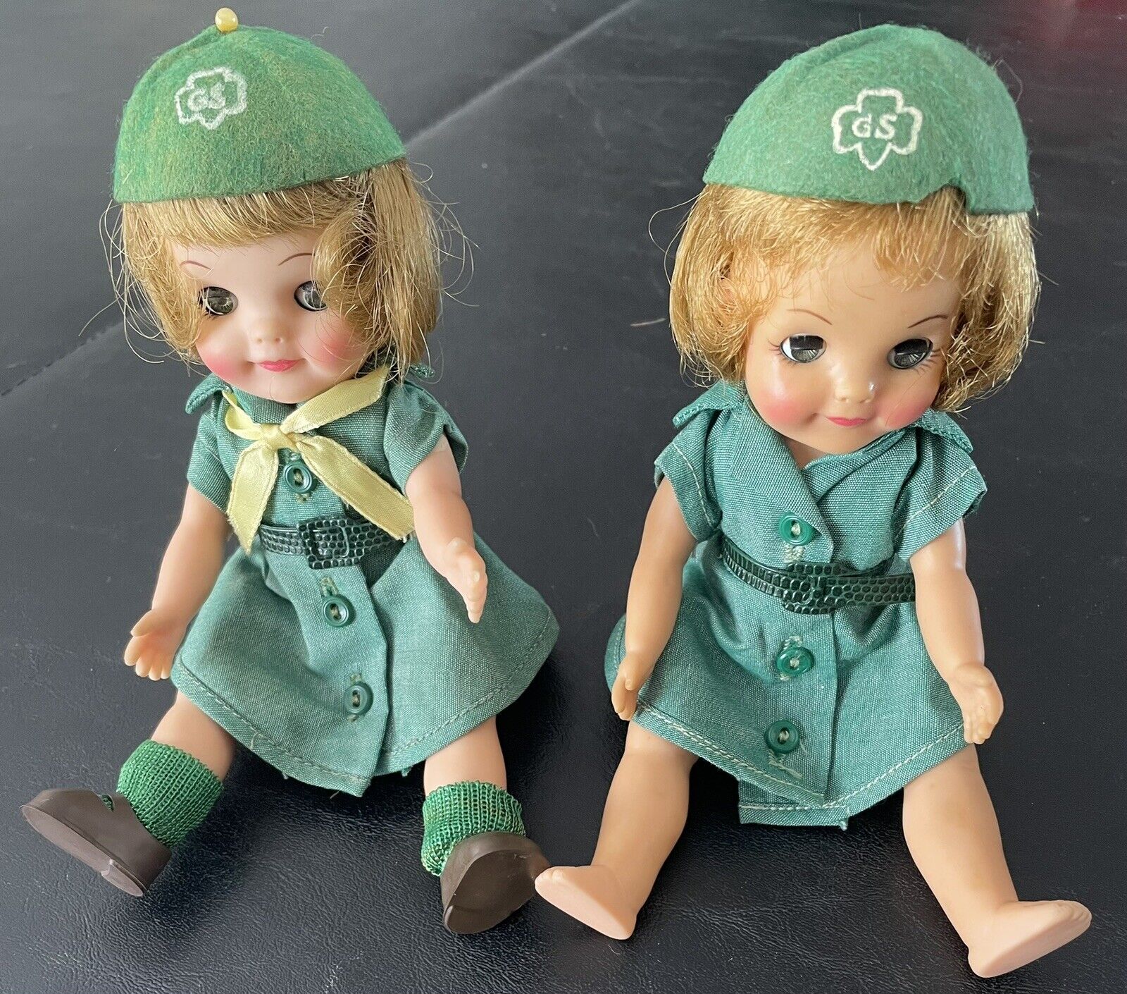 REDUCED 2 RARER 1964 Vintage GIRL SCOUT EFFANBEE FUFFY 8” DOLLS
