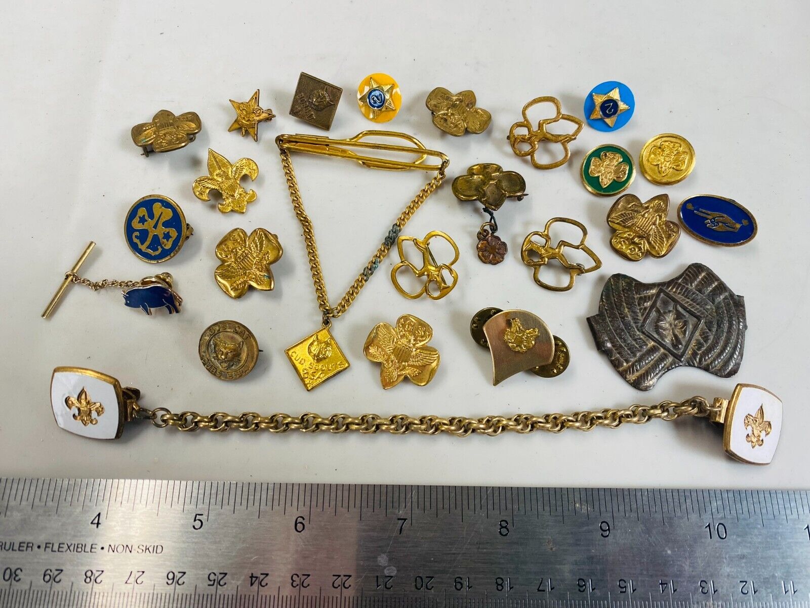 Collection Lot Vintage + Antique Fraternal Scouting Jewelry and Memorabilia - Q2