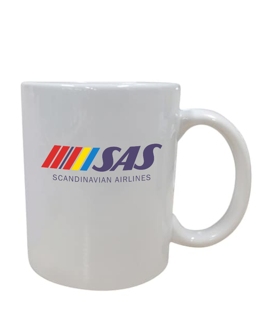 SAS Scandinavian Airlines Logo Coffee Mug Tea Cup Employee Souvenir Pilot