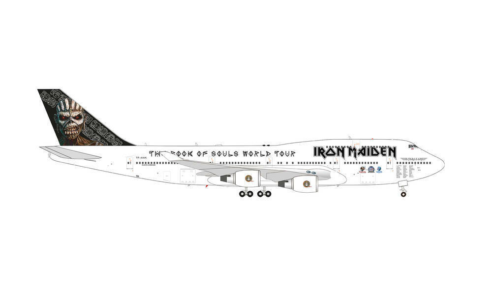 Herpa 571609 Boeing 747-400 Iron Maiden Ed Force One 2016 TF-AAK(1:200)