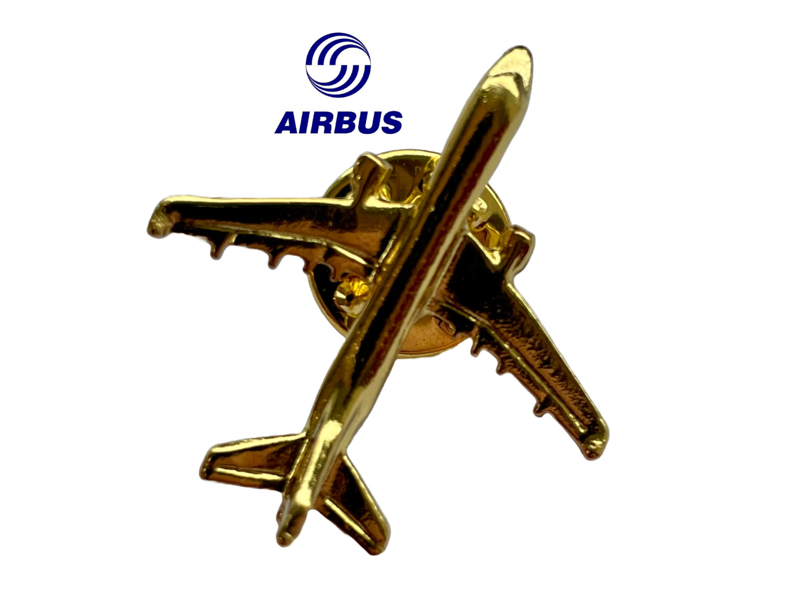 AIRBUS A320 A321 Airplane Gold Pin Badge