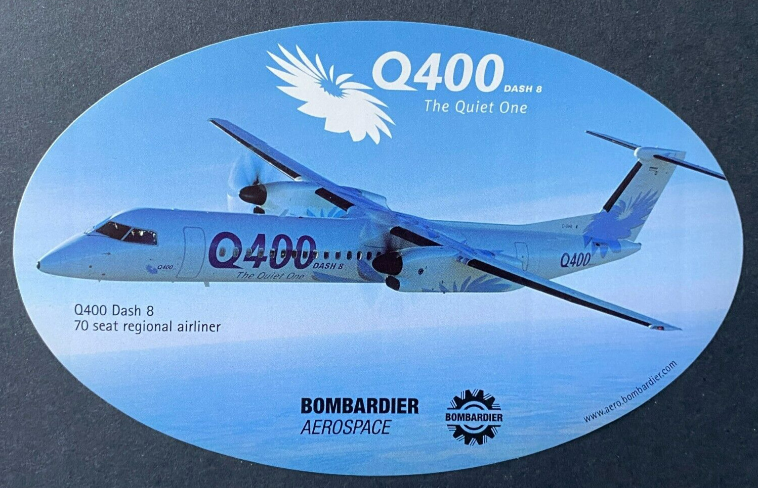 Bombardier Q400 Dash 8 Aircraft Sticker