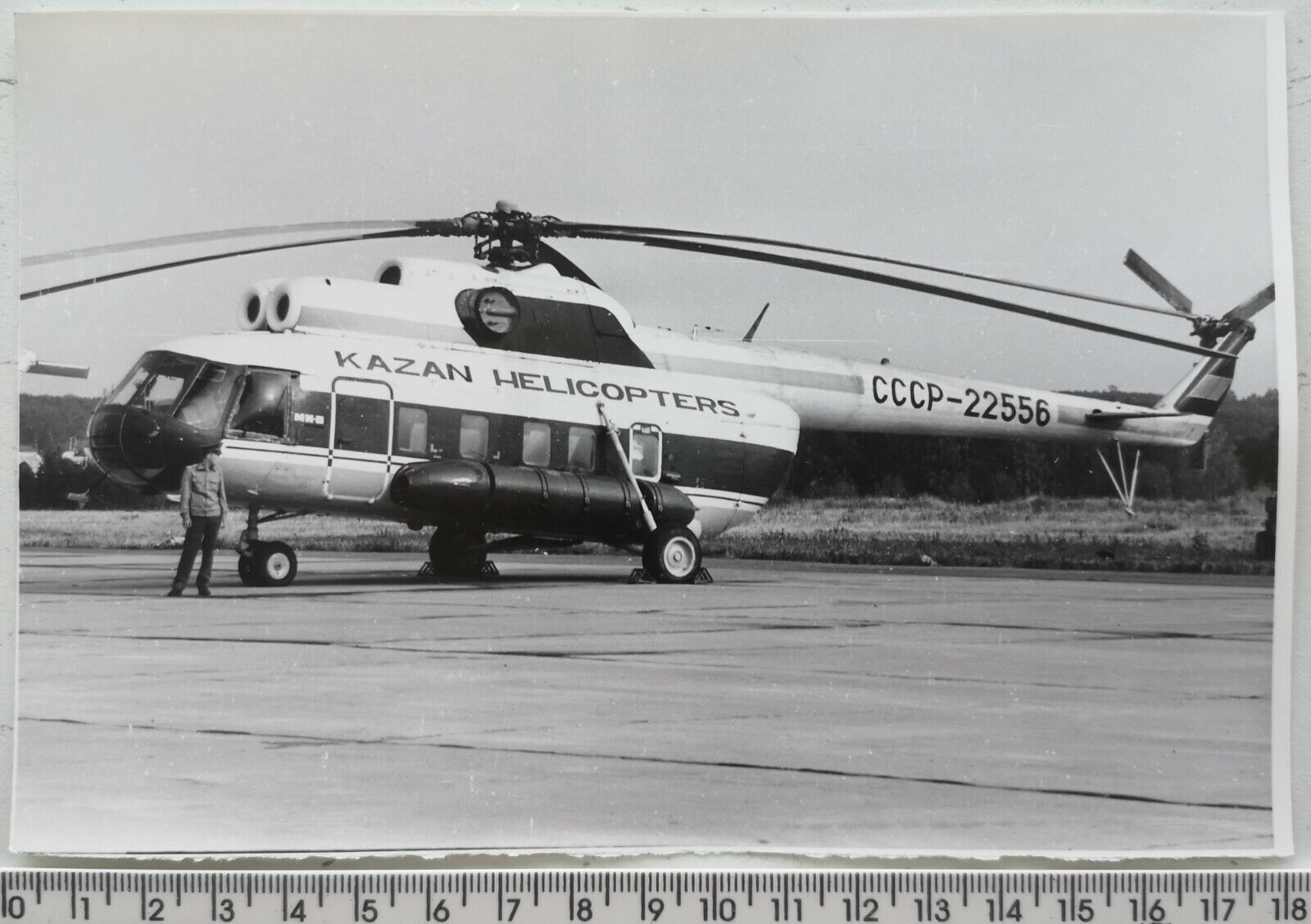 Soviet Transport Helicopter Mil Mi-8 USSR Air Military Aviation Vintage Photo