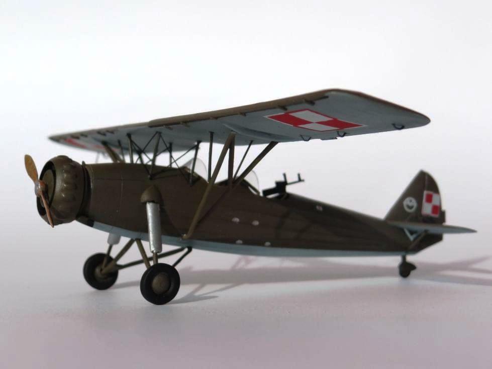 RWD-14b Czapla Polish Air Force Airplane Desktop Wood Model Small 