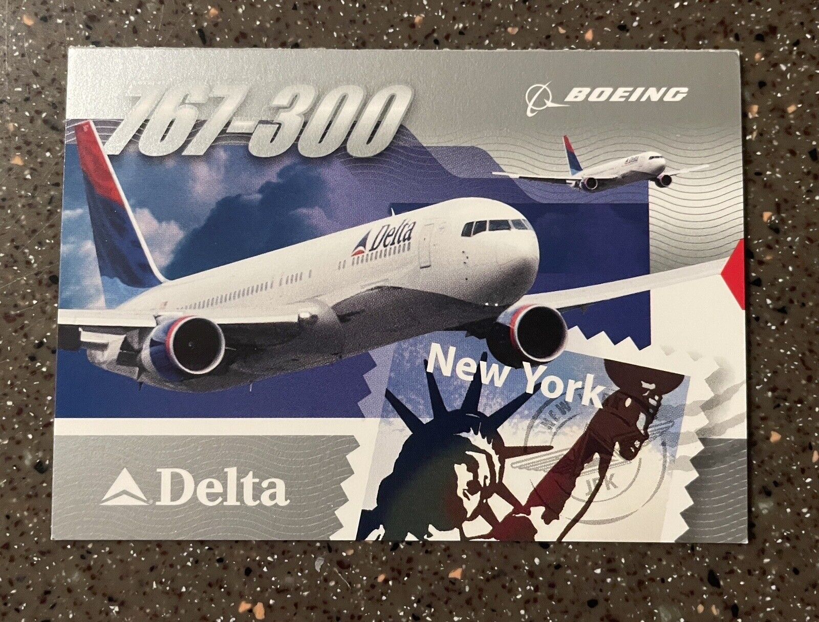 VHTF Delta Air Lines Pilot Trading Card from 2004, Card #19 Boeing 767-300