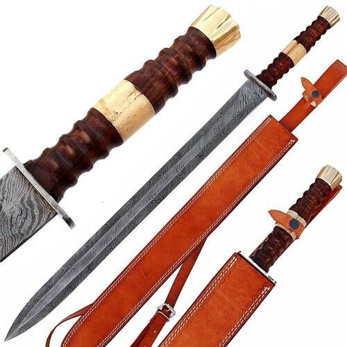 Best Classic Quality Customs Handmade Damascus Sword With Strong Grip Handle