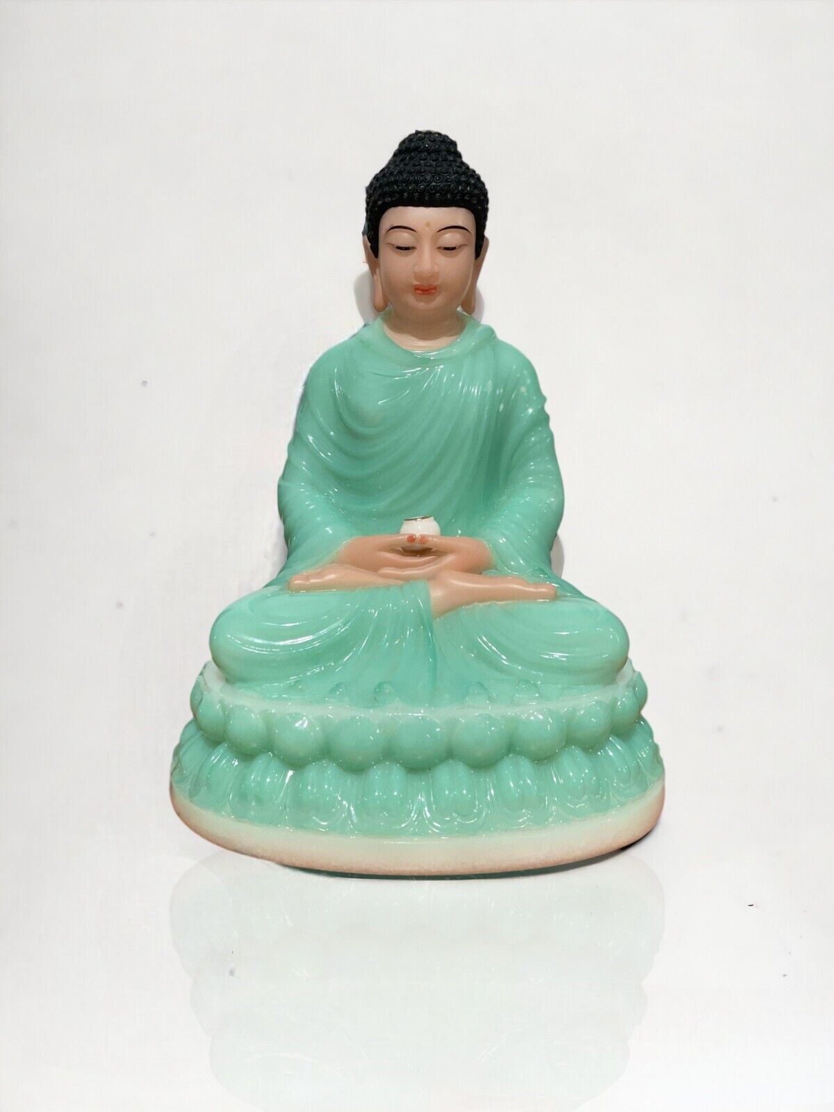 Jade Chinese Buddhism Temple Sakyamuni  Amitabha Buddha Statue Hand Made