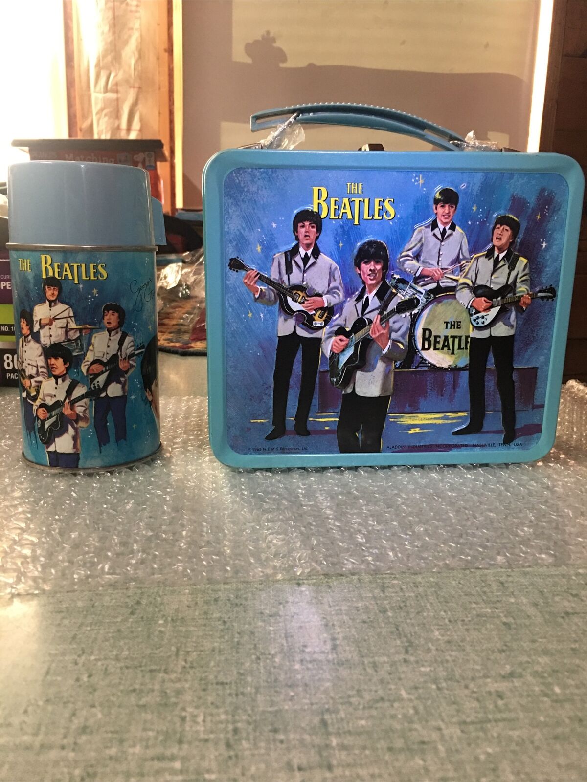 The Beatles Rare 1965 Aladdin Ind. Steel Lunchbox With Thermos 🔥MINT🔥